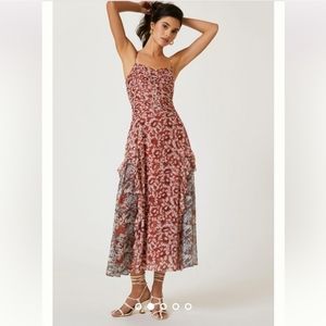 Anthropologie Letmebe Ruffled Midi Dress